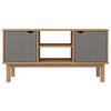 vidaXL TV-Schrank OTTA Braun&Grau 113,5x43x57 cm Massivholz Kiefer