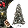 vidaXL K&uuml;nstlicher Weihnachtsbaum Gr&uuml;n 180 cm PVC, Plastik und Stahl