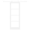 vidaXL Schiebetür Weiß 78 x 211 cm Massivholz Kiefer und Glas