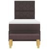 vidaXL Boxspringbett mit Matratze Dunkelbraun 80 x 200 cm Stoff