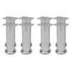 vidaXL Sofabeine 8 Stk. Rund Chrom 180 mm