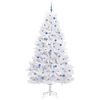 vidaXL K&uuml;nstlicher klappbarer Weihnachtsbaum Wei&szlig; 240 cm PVC und Stahl