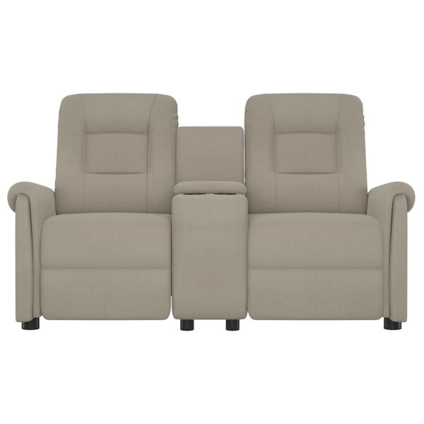 vidaXL 2-Sitzer Massagesessel mit Getr&auml;nkehalter Hellgrau