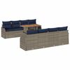 vidaXL Garten-Sofa-Set 7 stk. Grau und Marineblau