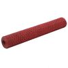 vidaXL Drahtzaun Stahl mit PVC-Beschichtung 25x1 m Rot