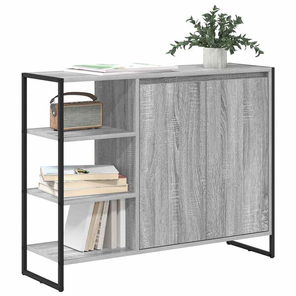 vidaXL Seitenschrank Graues Sonoma 96,5 x 30 x 75 cm Holzwerkstoff