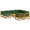 vidaXL Sofa-Set 10 stk. Natur Massivholz Akazie