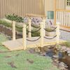 vidaXL Gartenbr&uuml;cke mit Kettengel&auml;nder 150x67x56 cm Massivholz Fichte