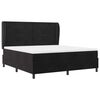 vidaXL Boxspringbett mit Matratze Schwarz 200 x 180 cm Polyester