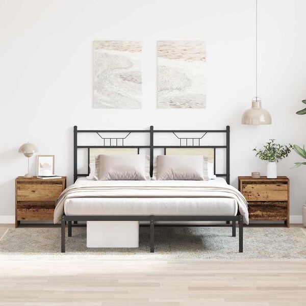 vidaXL Nachttisch 2 pcs Altholz 45 x 34 x 44,5 cm Holzwerkstoff