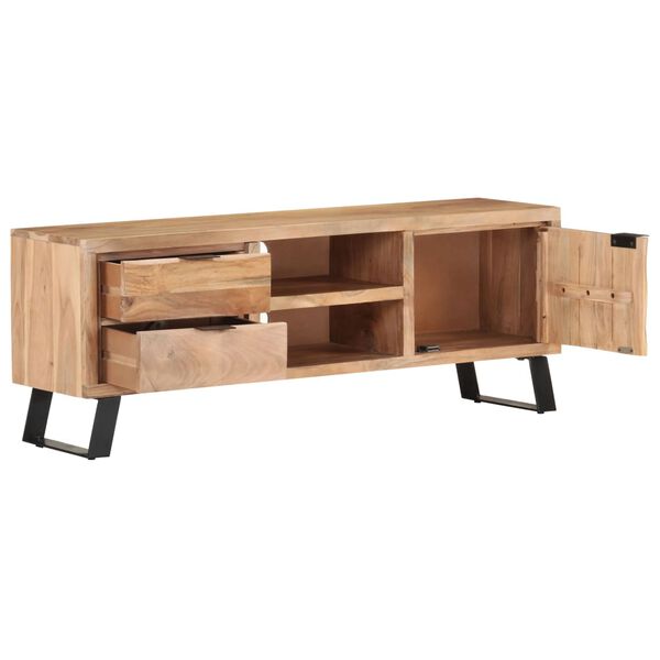 vidaXL TV-Schrank 120x30x42 cm Akazie Massivholz mit Naturkanten