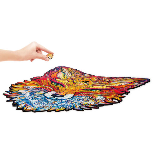 UNIDRAGON 700-tlg. Holzpuzzle Fiery Fox Royal Size 41x60 cm