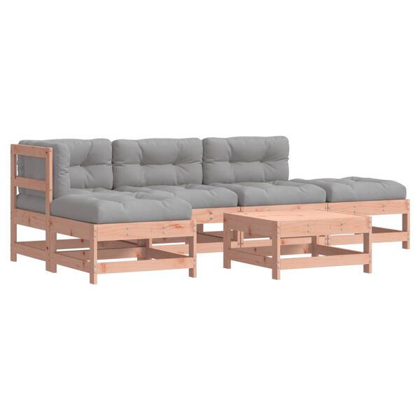 vidaXL 6-tlg. Garten-Lounge-Set mit Kissen Massivholz Douglasie