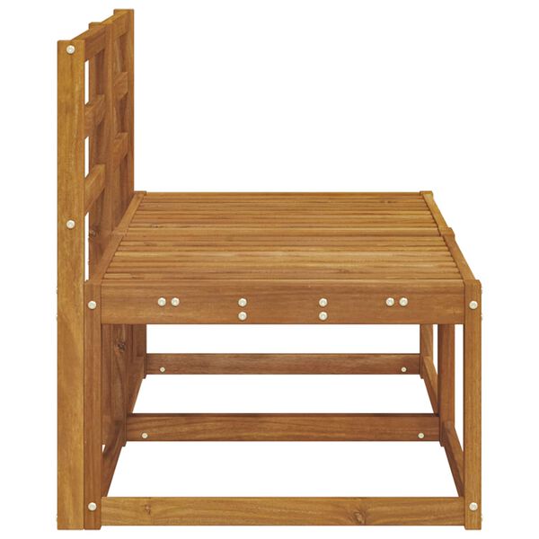 vidaXL 2 St&uuml;ck Outdoor Mittelsofa Massivholz Akazie Natur