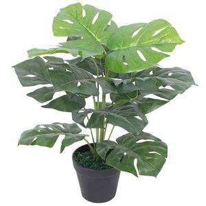 vidaXL K&uuml;nstliche Monstera-Pflanze mit Topf 45 cm Gr&uuml;n