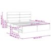 vidaXL Bettrahmen Sonoma-Eiche 180 x 200 cm Ingenieurs Holz