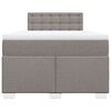 vidaXL Boxspringbett mit Matratze Taupe 120x200 cm Stoff