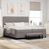vidaXL Boxspringbett mit Matratze Taupe 200 x 200 cm Stoff