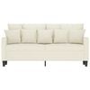 vidaXL 2-Sitzer-Sofa Creme 140 cm Samt