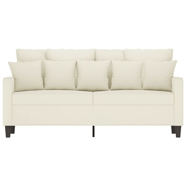 vidaXL 2-Sitzer-Sofa Creme 140 cm Samt