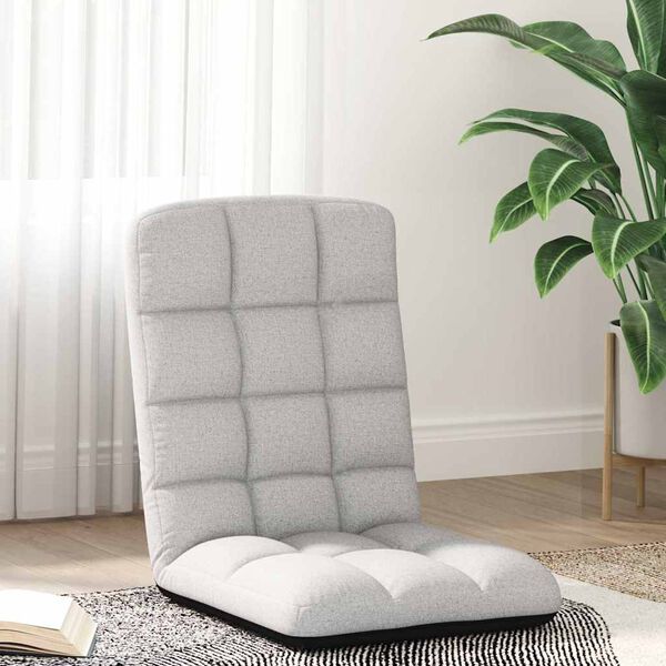 vidaXL Bodenstuhl Faltbar Wolkengrau 71x51x62 cm Stoff