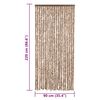 vidaXL Fliegenvorhang Beige und Dunkelbraun 90x220 cm Chenille