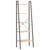 vidaXL Standregal 5 B&ouml;den Hellbraun und Schwarz 56x35x174 cm