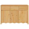 vidaXL Sideboard Drammen Eiche 114 x 43 x 75.5 cm Massivholz Kiefer