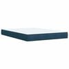 vidaXL Boxspringbett mit Matratze Blau 160x200 cm Samt
