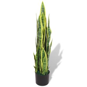 vidaXL K&uuml;nstliche Sansevieria Bogenhanf mit Topf 90 cm Gr&uuml;n