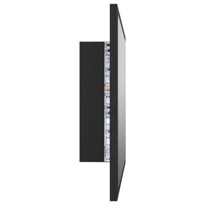 vidaXL LED-Badspiegel Grau 60x8,5x37 cm Acryl