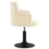vidaXL Esszimmerstuhl Drehbar Creme Samt