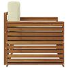 vidaXL Outdoor-Sofagarnitur Massives Akazienholz und Polyester Natur