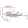 vidaXL Massivholzbett Extra Lang ohne Matratze 160x210 cm