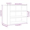 vidaXL Wandregal Braun Eichen-Optik 75x35x60 cm Holzwerkstoff