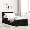 vidaXL Ottoman-Bett mit Matratze Schwarz 80x200 cm Stoff