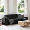 vidaXL 3-Sitzer-Sofa Schwarz 180 cm Samt