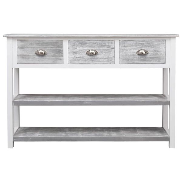 vidaXL Sideboard Antik-Grau 115x30x76 cm Holz