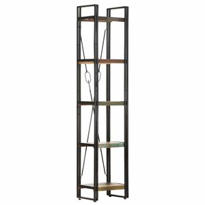 vidaXL B&uuml;cherregal 5 F&auml;cher 40x30x180 cm Altholz Massiv