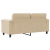 vidaXL 2-Sitzer-Sofa Creme 140 cm Mikrofasergewebe