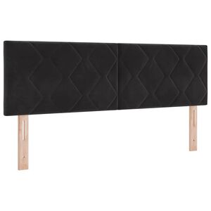 vidaXL Kopfteil Schwarz 144 cm Samt
