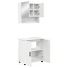 vidaXL Badezimmerm&ouml;bel-Set 2 Stk. Wei&szlig; 61 x 35 x 64 cm