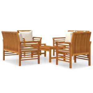 vidaXL 5-tlg. Garten-Lounge-Set mit Kissen Massivholz Akazie