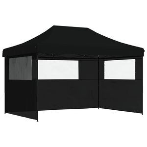 vidaXL Party-Zelt Schwarz 279 x 410 x 315 cm Oxford-Stoff