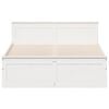 vidaXL Massivholzbett ohne Matratze mit Kopfteil Weiß 160x200cm Kiefer