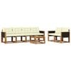 vidaXL Outdoor-Sofagarnitur 7 stk. Natur und Creme