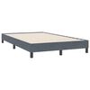 vidaXL Boxspringbett mit Matratze Dunkelgrau 120x220 cm Samt