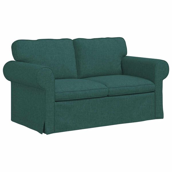 vidaXL Sofa Dunkelgr&uuml;n 155 x 82 x 80 cm Stoff