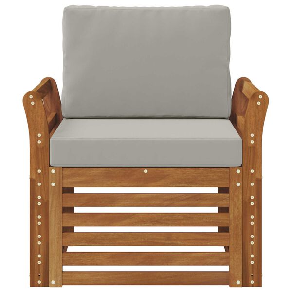 vidaXL Outdoor-Sofagarnitur mit Kissen Natur 75,5 x 63 x 73 cm