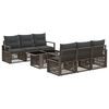 vidaXL Gartensofa-set 7 stk. Grau und Dunkelgrau Poly-Rattan